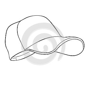 The is cap headdress summer. vector illustration
