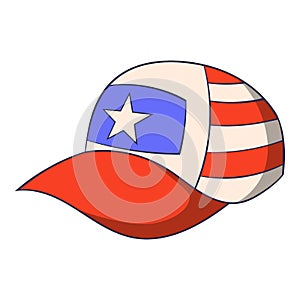 Cap icon, cartoon style