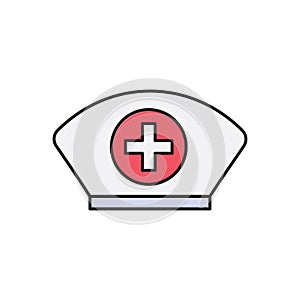Cap vector flat color icon