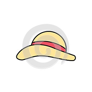 Cap vector flat color icon