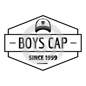 Cap logo, simple black style