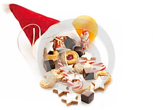 Cap of saint nicholas with sweets