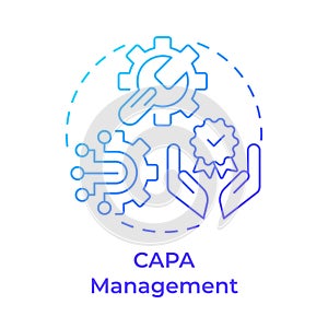CAPA management blue gradient concept icon photo