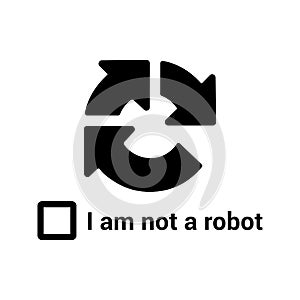 Capabilities, captcha, prevention icon. Black vector graphics