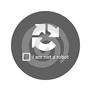 Capabilities, captcha, prevention icon. Gray vector graphics