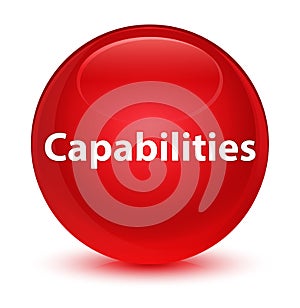 Capabilities glassy red round button