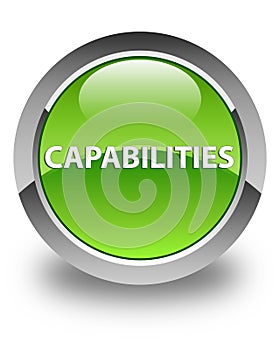 Capabilities glossy green round button