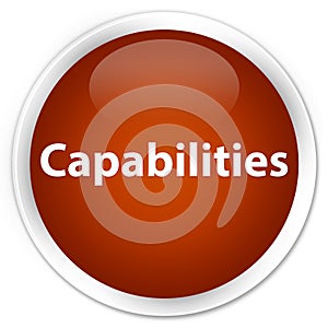 Capabilities premium brown round button