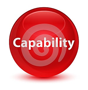 Capability glassy red round button