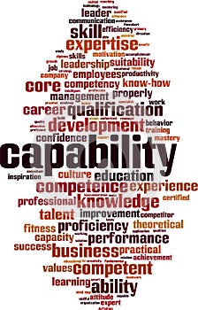 Capability word cloud