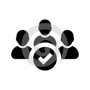 Capable, deserving, eligible icon. Black vector graphics