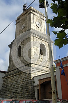 Capaccio Streets in downtown Capaccio. The clock bell