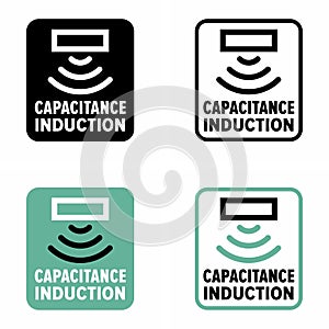 `Capacitance induction` electrical connection information sign