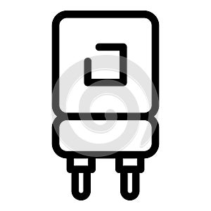 Capacitor for electronic icon, outline style