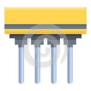 Capacitor icon, cartoon style