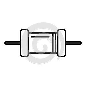 Capacitor icon outline vector. Electrical circuit
