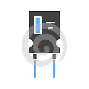 Capacitor icon vector image.