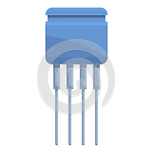 Capacitor resistor icon, cartoon style