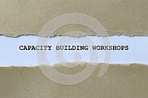 capacity building workshops on white paper