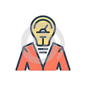 Color illustration icon for Capacity, efficiency and competence