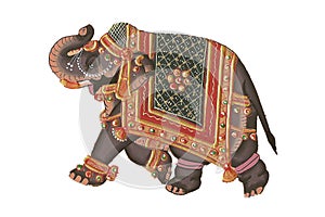Caparisoned elephant
