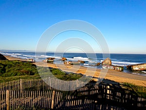 Capbreton beach bunkers