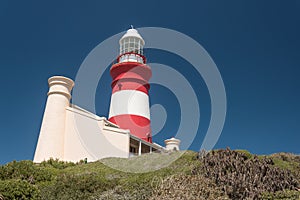 Cape Agulhas Lighthouse, along the Garden Route in South Africa