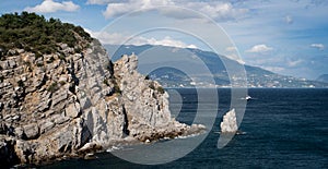 Cape Ai Todor, view on sea. Gaspra, Crimea