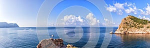 Cape of Balaklava Bay and the sea panorama in Crimea