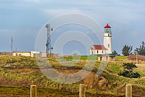 Cape Blanco Lighthouse at Pacific coast, built in 1870