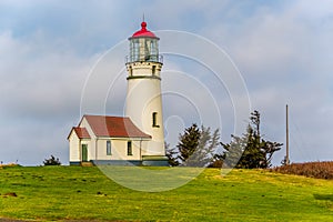 Cape Blanco Lighthouse at Pacific coast, built in 1870