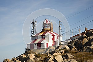 Cape Bonavista Lighthouse, Newfoundland, Canada old and new lamp