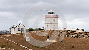 Cape Borda lighthouse and keepers quarters on Kangaroo Island South Australia on may 10th 2021 photo