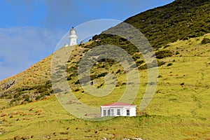 Cape Brett Lighthouse at Bay of Islands, New Zealand