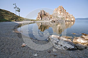 Cape Burkhan, island Olkhon, Lake Baikal. Russia. photo