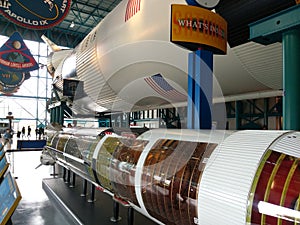 Apollo Saturn V Stage 1 Rocket And Engines At Kennedy Space Center.