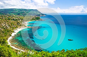 Cape Capo Vaticano aerial panoramic view, Calabria, Southern Ita