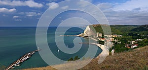 Cape Chirakman and Kavarna town, Bulgaria - panorama