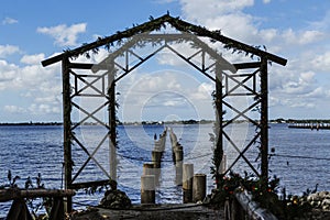 Cape Coral, Florida. View from beach on Cape Coral