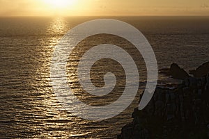 Cape Cornwall in St Just at sunset