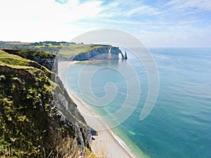 Cape on cote d'albatre of english channel coast