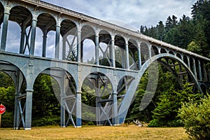 The Cape Creek Bridge in Florence, Oregon