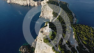 Cape of Ducato, famous lighthouse of Greek island Lefkada.