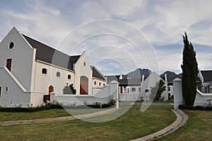 Cape dutch homestead winelands south africa photo