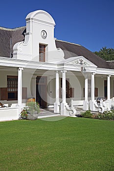 Cape Dutch style house in winelands, South Africa