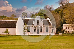 Cape Dutch Vineyard building near Stellenbosch