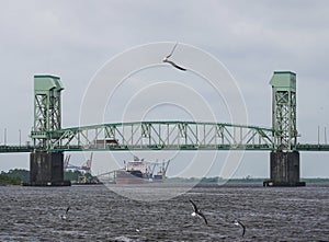 Cape Fear Memorial Bridge in Wilmington, NC