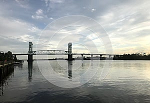 Cape Fear River in late Afternoon - Wilmington North Carolina