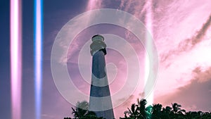 Cape Florida Light lighthouse in Key Biscayne, Florida