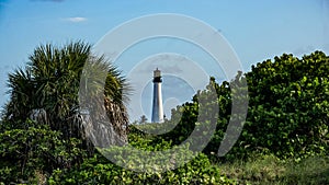 Cape Florida Light lighthouse in Key Biscayne, Florida